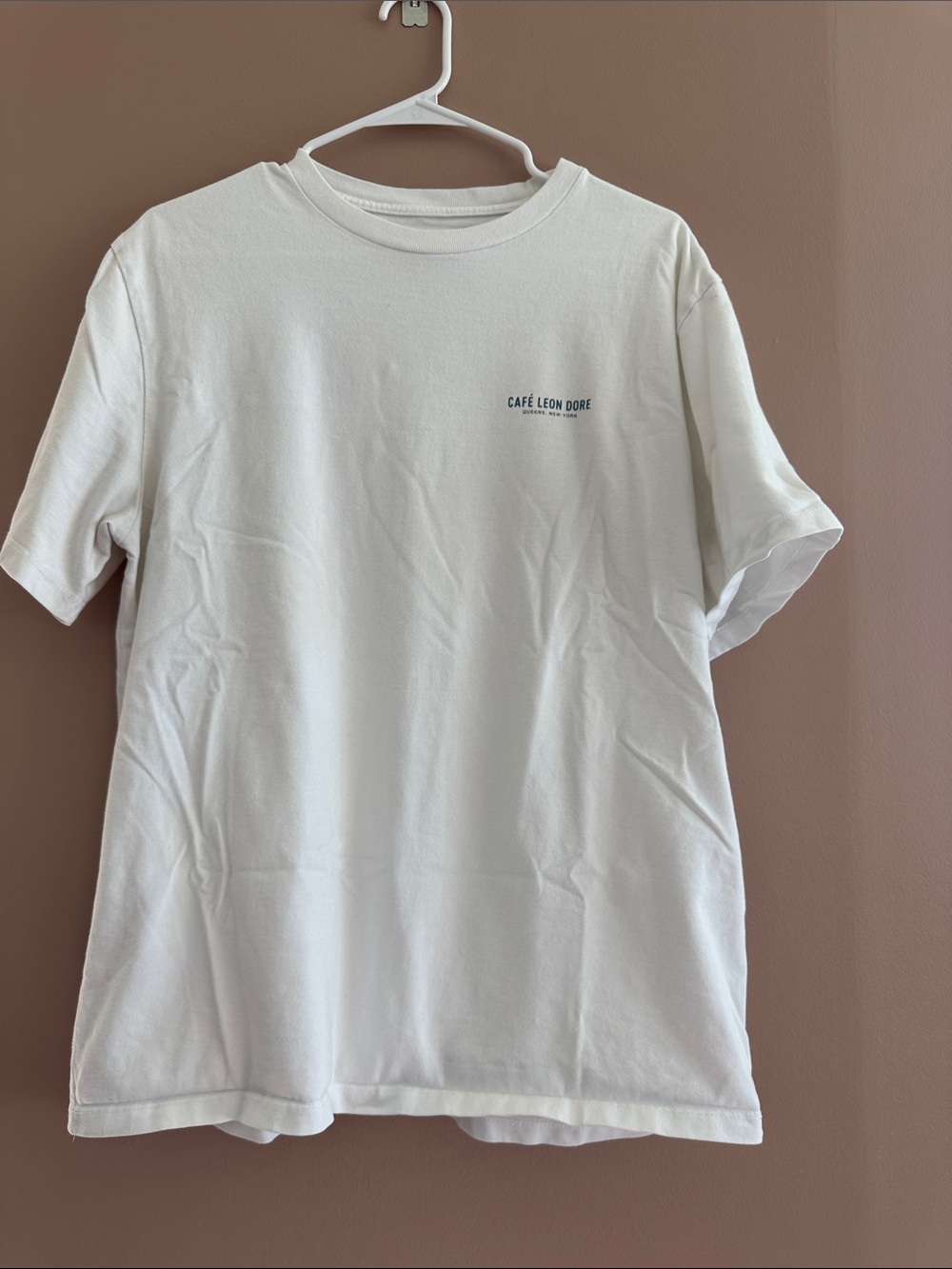 Aime Leon Dore White Café Leon Doré Logo Tee